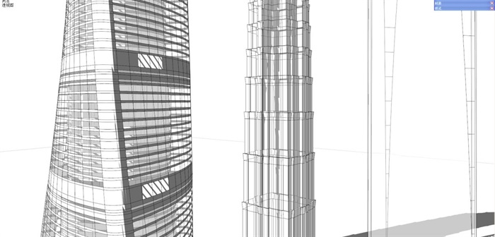 上海中心大厦建筑方案SU模型(9)