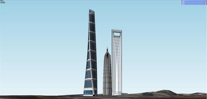 上海中心大厦建筑方案SU模型(14)