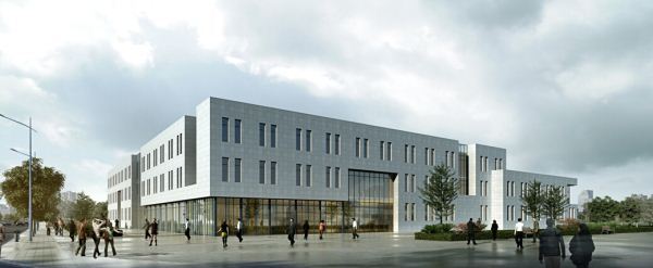 2个新疆博州博乐新区行政办公中心建筑方案SU模型（附CAD总平面图+PPT方案文本）(7)