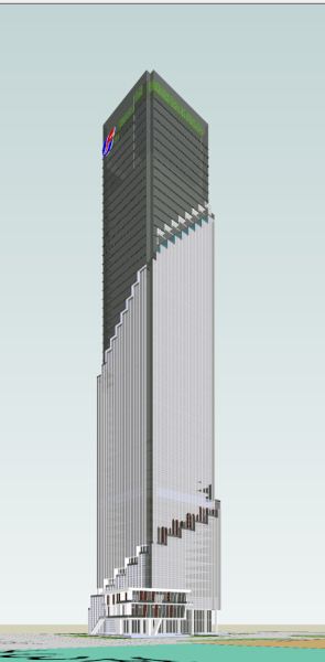 现代超高层综合办公大厦建筑设计方案SU模型(10)