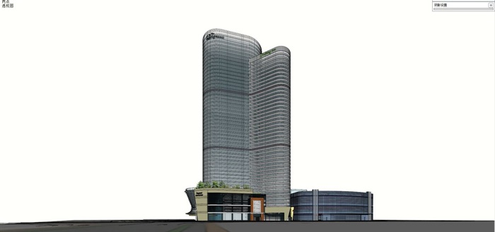 成都东客站龙之梦城B地块建筑设计方案SU模型（附CAD总平面与单体建筑施工图）(7)