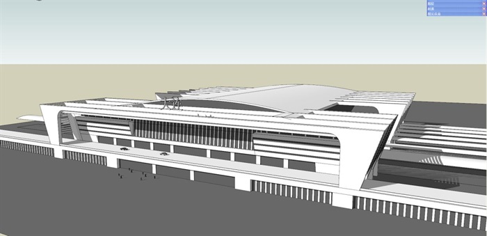 6个大连火车站建筑概念设计方案SU模型(10)