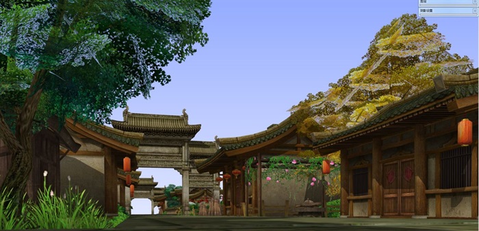牡丹瞻园与洛阳城2个游戏场景SU模型(2)