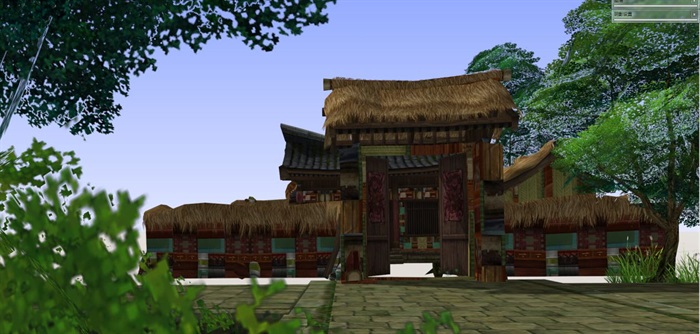 牡丹瞻园与洛阳城2个游戏场景SU模型(3)