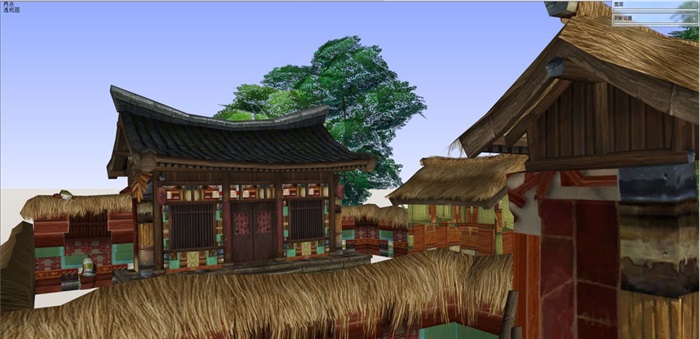 牡丹瞻园与洛阳城2个游戏场景SU模型(9)