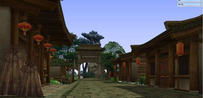牡丹瞻园与洛阳城2个游戏场景SU模型(13)