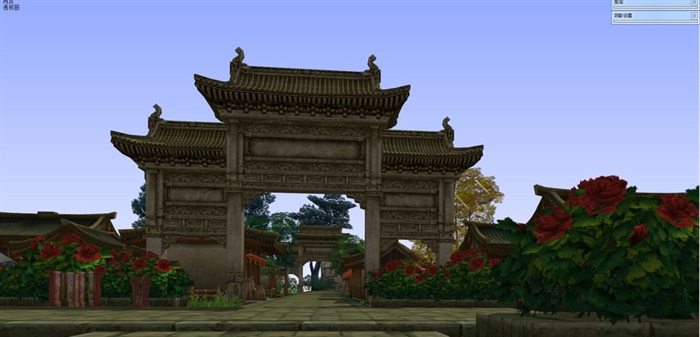 牡丹瞻园与洛阳城2个游戏场景SU模型(16)