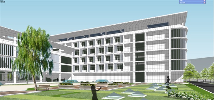福州东南妇幼保健院建筑设计方案SU模型(5)