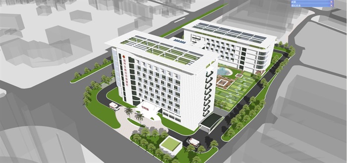 福州东南妇幼保健院建筑设计方案SU模型(6)