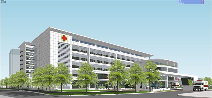 福州东南妇幼保健院建筑设计方案SU模型(7)