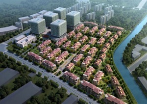 法式上海复地申公馆建筑与景观设计方案SU(草图大师)模型