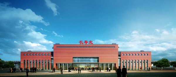 长寿涪陵火车站建筑设计方案SU模型（附JPG方案文本+CAD平立剖）(6)