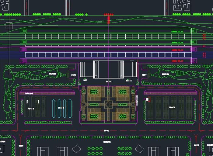 长寿涪陵火车站建筑设计方案SU模型（附JPG方案文本+CAD平立剖）(9)