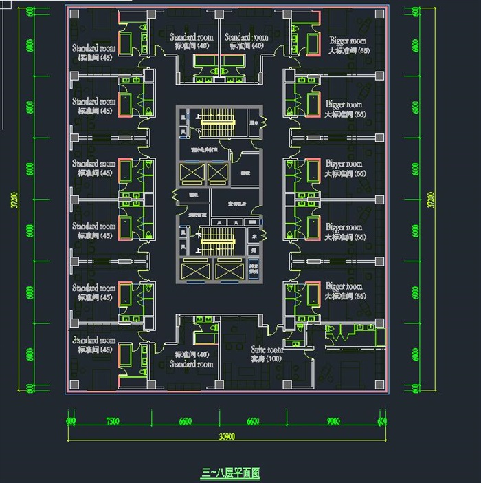 杨浦区创智公寓式办公+酒店项目建筑设计方案SU模型（附CAD单体平立剖+PDF方案文本）(14)