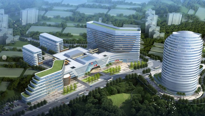 达州医院建筑设计方案SU模型(1)