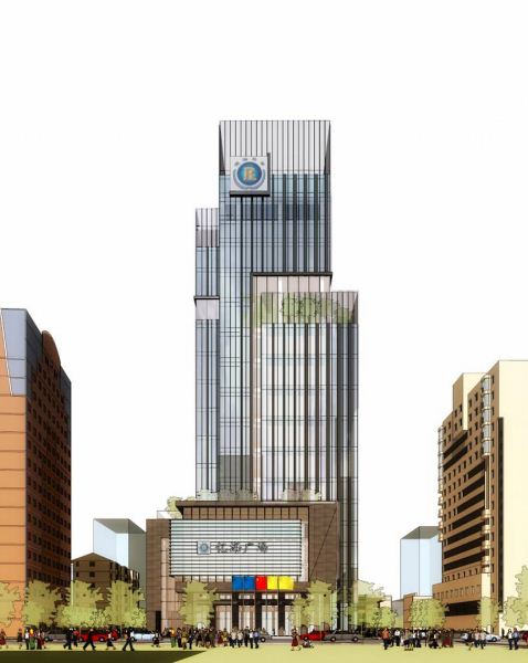 2个福州银行办公大厦建筑设计方案SU模型(15)