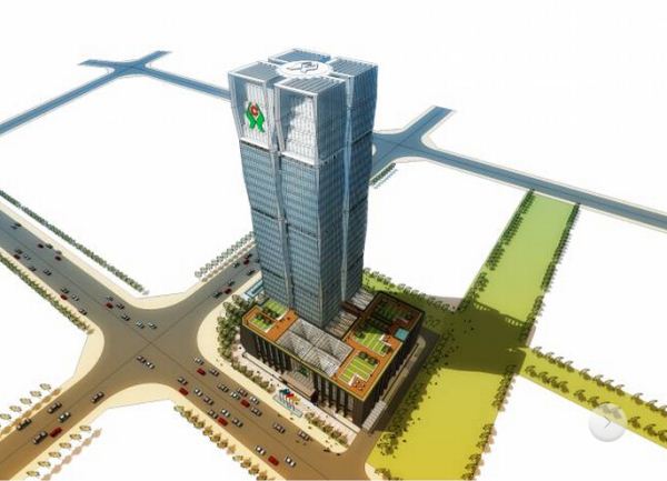 2个福州银行办公大厦建筑设计方案SU模型(16)