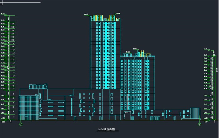 牡丹江景福新都会住宅+商业综合体建筑设计方案SU模型（附CAD平面图与PPT方案文本）(9)