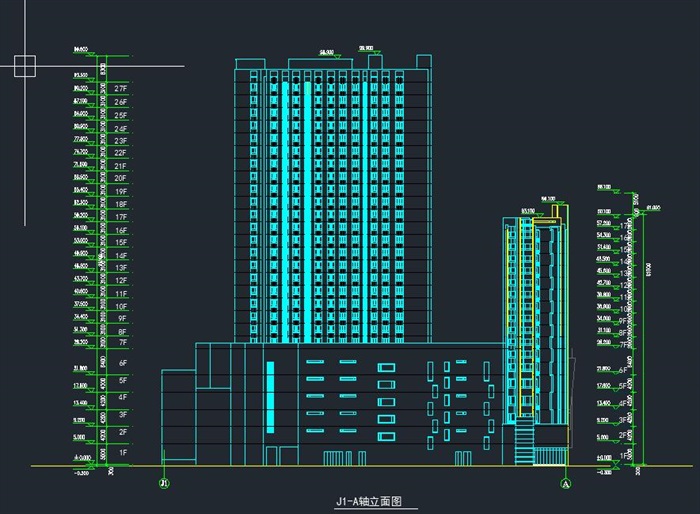 牡丹江景福新都会住宅+商业综合体建筑设计方案SU模型（附CAD平面图与PPT方案文本）(10)
