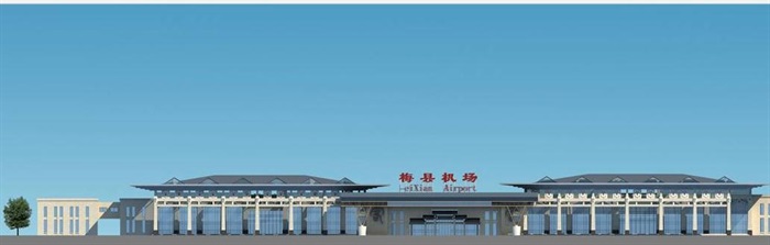 梅县小型机场建筑设计方案SU模型(16)