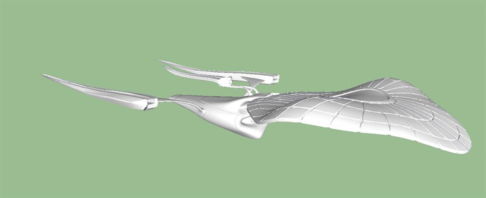 3个科幻宇宙太空飞船SU模型(15)