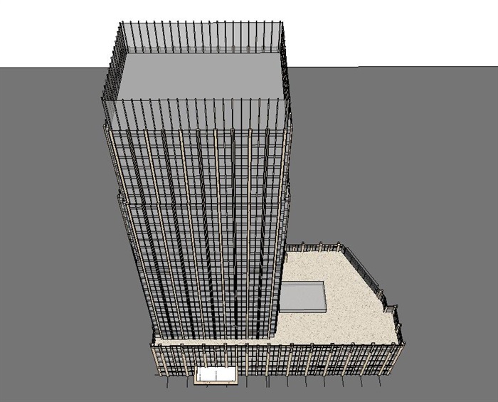 超高层酒店建筑设计方案SU模型(4)