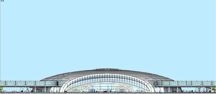 上海吴淞口客运中心建筑设计方案SU模型(16)