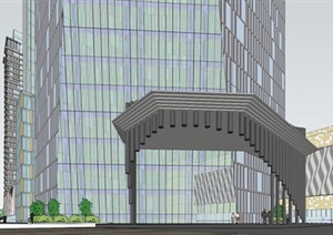 一个超高层综合体建筑设计方案SU(草图大师)模型