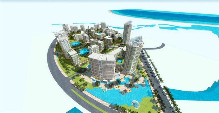 惠州滨海养老社区建筑规划设计方案SU模型(15)