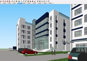 杭州宇诺科技办公楼建筑设计方案SU(草图大师)模型