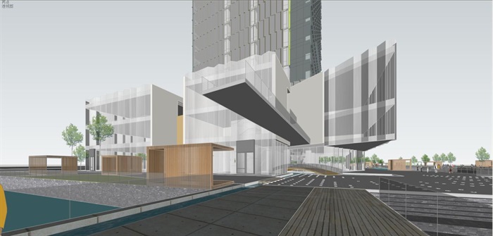 苏州超高层综合体建筑设计方案SU模型(7)