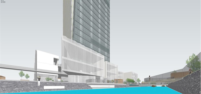 苏州超高层综合体建筑设计方案SU模型(12)