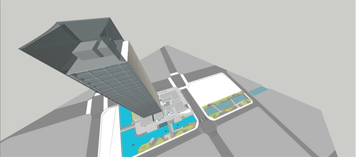 苏州超高层综合体建筑设计方案SU模型(13)