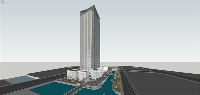 苏州超高层综合体建筑设计方案SU模型(14)