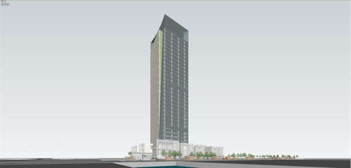 苏州超高层综合体建筑设计方案SU模型(16)