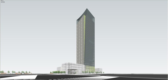 苏州超高层综合体建筑设计方案SU模型(15)