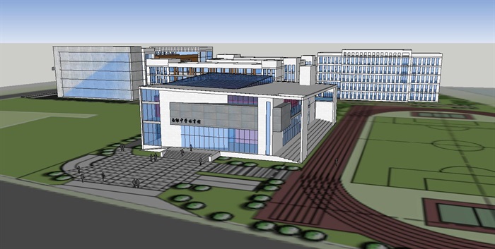 36班南郊中学建筑设计方案SU模型(2)