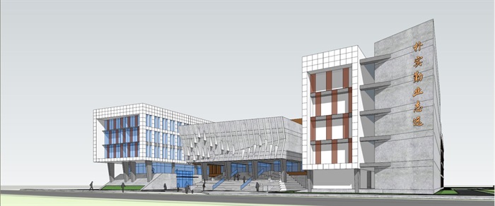 36班南郊中学建筑设计方案SU模型(5)
