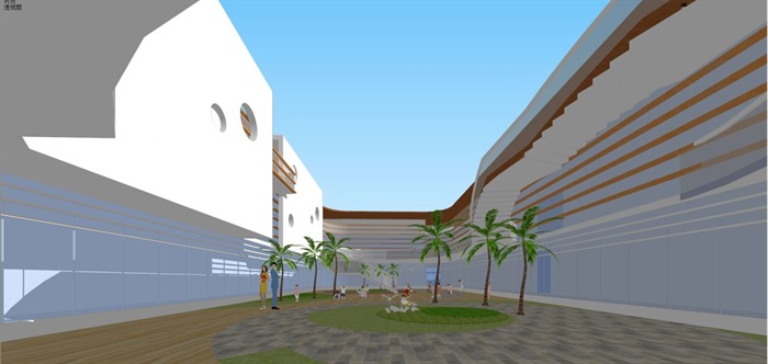 现代幼儿园建筑设计方案SU模型(10)