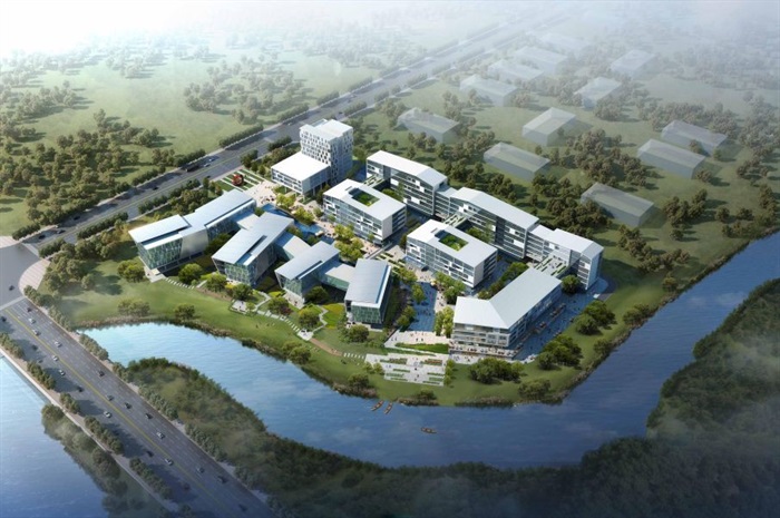 重庆童装产业园区建筑规划设计方案SU模型(1)
