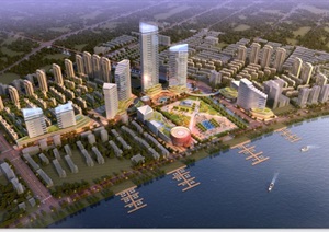 杭州市富阳区秦望广场地块建筑规划概念设计方案