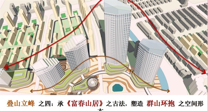 杭州市富阳区秦望广场地块建筑规划概念设计方案(8)