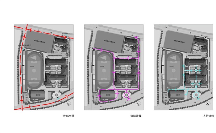 杭州老闸弄口九年一贯制学校和幼儿园建筑设计方案（附CAD总平面与单体平面）(7)