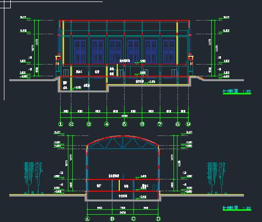 杭州老闸弄口九年一贯制学校和幼儿园建筑设计方案（附CAD总平面与单体平面）(15)