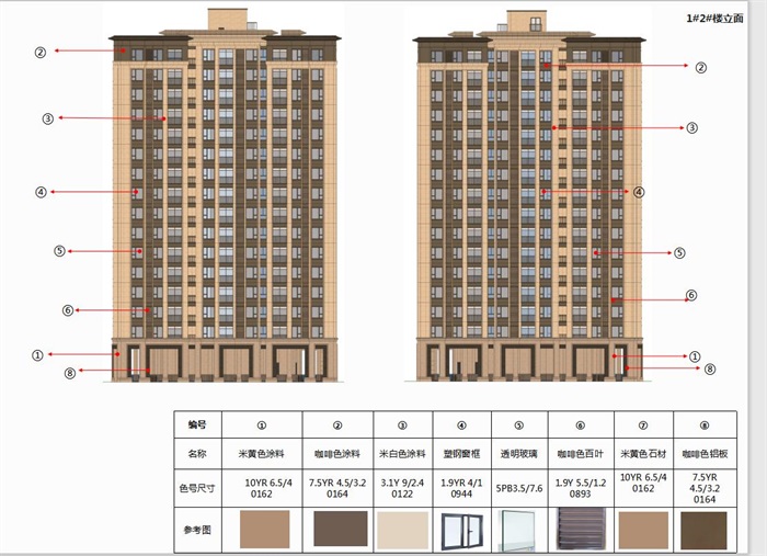 重庆联发龙洲湾1号一期E组团(Q18-203地块南段)外立面建筑设计方案(3)