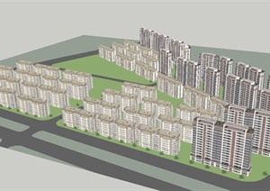 苏州路劲太湖度假区建筑设计方案SU(草图大师)模型
