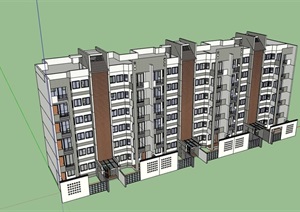 现代住宅详细建筑设计SU(草图大师)模型