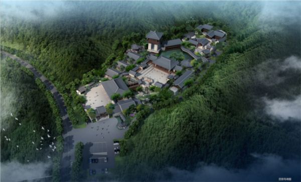 仿古中式宁波琉璃宫建筑设计方案SU模型(3)