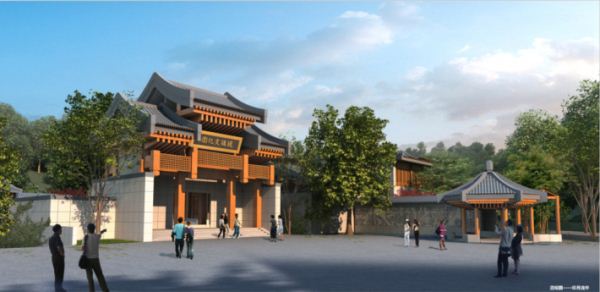 仿古中式宁波琉璃宫建筑设计方案SU模型(9)