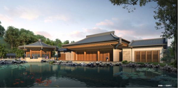 仿古中式宁波琉璃宫建筑设计方案SU模型(8)